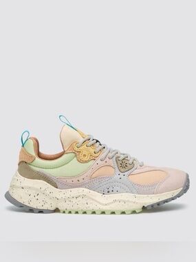 NWT Flower Mountain WAVE WOMAN Suede and fabric sneakers - Light pink-Lilac